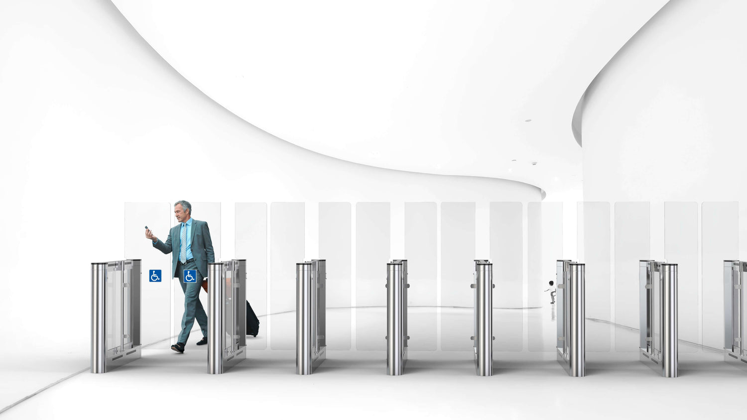 NAOS Access control Speed Turnstile | CX-NAO-9000-1W