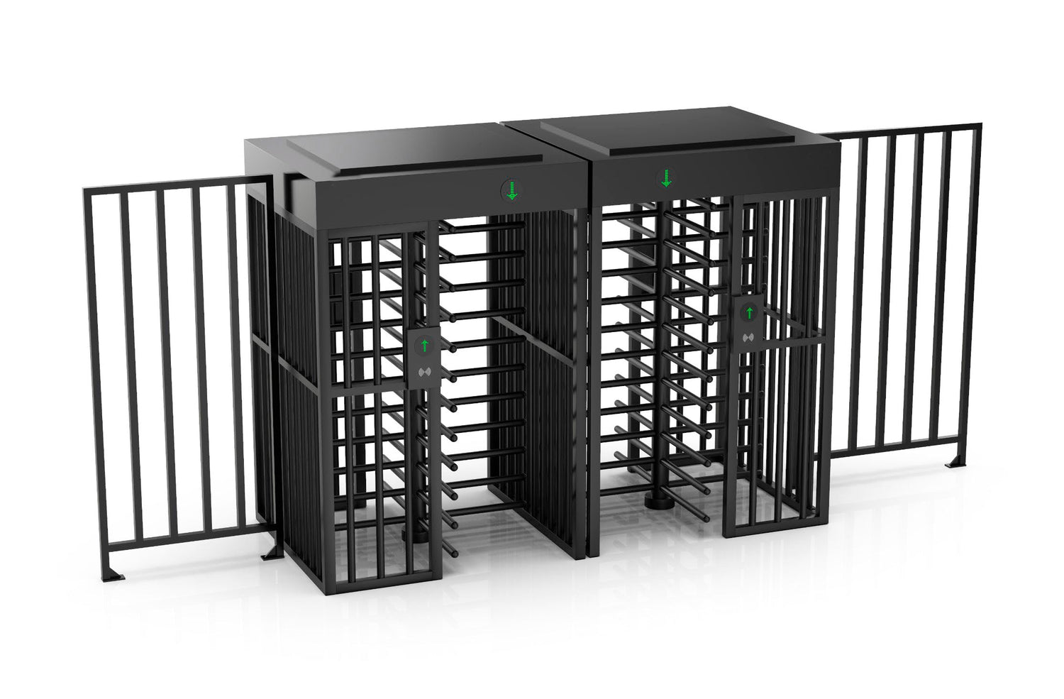 SUN Access control Black Full Height Turnstile | Single Door | CX-SUN-411-B