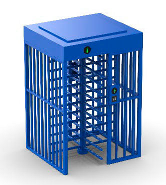 SUN Access control Black Full Height Turnstile | Single Door | CX-SUN-411-B