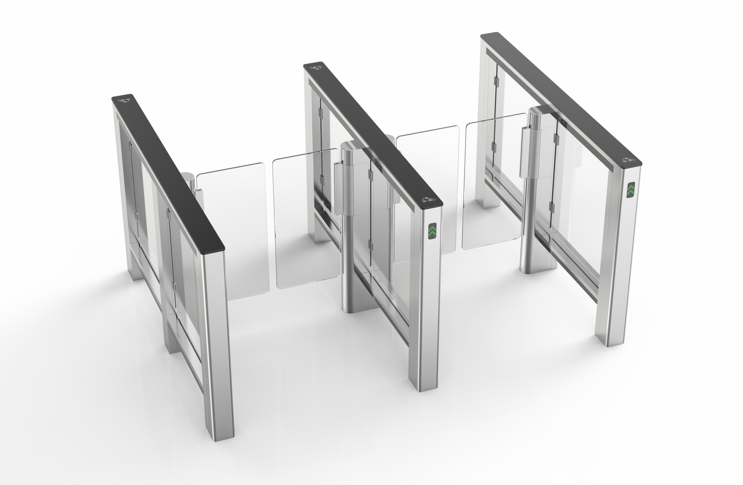 DELTA Black Access control Speed Turnstile | Dual Gate | CX-DEL-B-2W