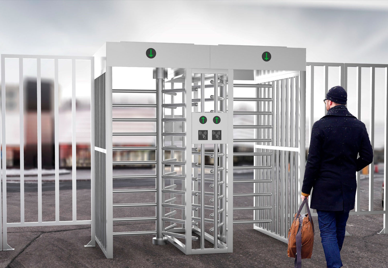 SUN Access control Full Height Turnstile | Double Door | CX-SUN-402FS