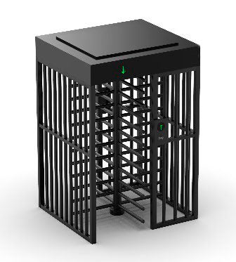 SUN Access control Black Full Height Turnstile | Single Door | CX-SUN-411-B