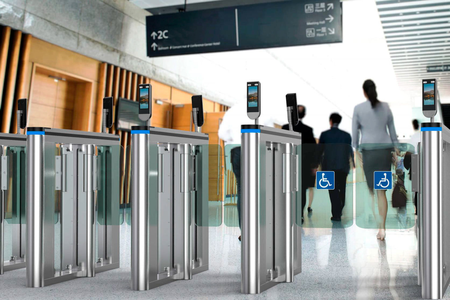 VEGA Access Control Speed Turnstile | Two Pedestrian Lanes